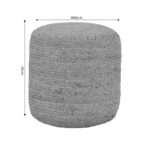 Stool Ovious Inart beige 100% jute 40x40x40cm - Слика 4