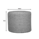 Axar Inart jute stool in natural shade D40x40cm - Image 3