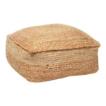 Iorda Inart jute stool-pouf in natural color 40x40x40cm