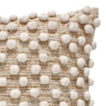 Finne Inart cotton pillow in beige shade 45x45x2.5cm - Image 2