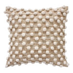 Finne Inart cotton pillow in beige shade 45x45x2.5cm