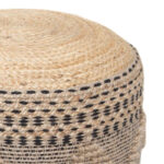 Bangku Inart pouf-stool, jute-cotton in natural shade, F45x30cm - Слика 2