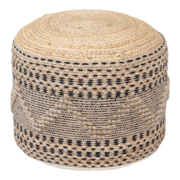 Bangku Inart pouf-stool, jute-cotton in natural shade, F45x30cm