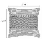 Mitto Inart jute-cotton cushion in beige-white shade 45x45x2cm - Слика 2