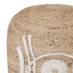 Bono Inart jute pouf stool in natural shade F40x45cm - Image 2