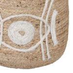 Bono Inart jute pouf stool in natural shade F40x45cm - Image 3