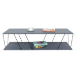 Coffee table Tars grey-black 120z48z30cm - Image 2