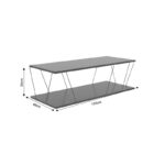 Coffee table Tars grey-black 120z48z30cm - Image 4