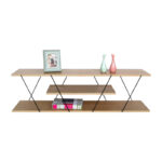 TV cabinet Tars oak-black 120x30x33cm - Image 2