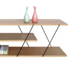 TV cabinet Tars oak-black 120x30x33cm - Image 3