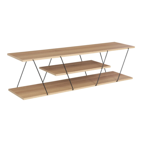 TV cabinet Tars oak-black 120x30x33cm