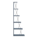 Bookcase Tars grey-black 60x24x146.5cm - Слика 2