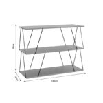 Side table-shelf Tars grey-black 120x30x9.cm - Слика 4