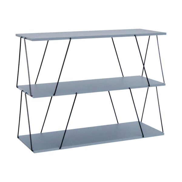 Side table-shelf Tars grey-black 120x30x9.cm