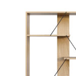 Bookcase Tars oak-black 84x25.5x154.5cm - Слика 2