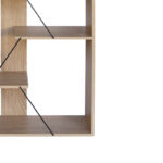 Bookcase Tars oak-black 84x25.5x154.5cm - Слика 3