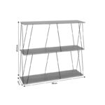 Side table-shelf Tars grey-black 80x30x69.2cm - Image 4