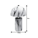 Table lamp Euphore Inart E27 white marble ceramic D18x29cm - Слика 2