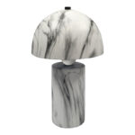 Столна ламба Euphore Inart E27 бел мермер керамички D18x29cm