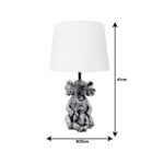Table lamp Eliom Inart E27 copper-white metal D25x41cm - Слика 2