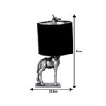 Table lamp Gizoo Inart E27 black-gold metal 22.5x20x42cm - Image 2