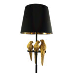 Floor  lamp Safore Inart E27 black-gold metal D37x164.5cm - Слика 2