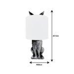 Table lamp Clouse Inart E27 white-gold metal D20x43.5cm - Image 2