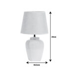 Table lamp Elntin Inart E27 beige ceramic-metal D22x39cm - Image 2