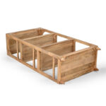 Novel Inart bookcase solid acacia wood 76x40.5x152cm - Слика 5