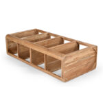 Novel Inart bookcase solid acacia wood 66x35.5x127cm - Слика 4