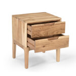 Snooze Inart bedside table solid acacia wood 43x35.5x51cm - Image 2
