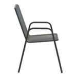 Armchair Pomedon stackable black metal 56x64x87cm - Слика 3