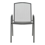 Armchair Pomedon stackable black metal 56x64x87cm - Слика 4