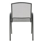 Armchair Pomedon stackable black metal 56x64x87cm - Слика 5