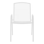 Armchair Pomedon stackable white metal 56x64x87cm - Слика 4