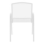 Armchair Pomedon stackable white metal 56x64x87cm - Слика 5