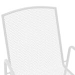 Armchair Pomedon stackable white metal 56x64x87cm - Слика 6