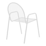 Tarete stackable armchair white metal 55x64x86.5cm - Image 2