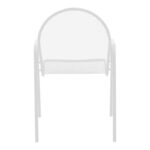 Tarete stackable armchair white metal 55x64x86.5cm - Image 5