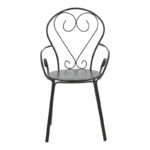 Monasty stackable armchair black metal 49x55x90cm - Image 4