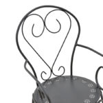 Monasty stackable armchair black metal 49x55x90cm - Image 6