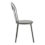 Chari stackable black metal chair 49x55x90cm - Image 3