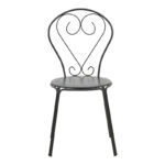 Chari stackable black metal chair 49x55x90cm - Image 4
