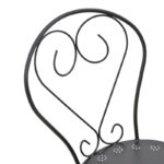 Chari stackable black metal chair 49x55x90cm - Image 6