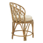 Rostan Inart natural rattan armchair with cushion 60x46x80cm - Image 3