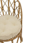 Rostan Inart natural rattan armchair with cushion 60x46x80cm - Image 6