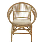 Blore Inart armchair natural wood 68x48x81cm - Слика 4