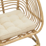 Diane Inart armchair natural wood with cushion 71x46x80cm - Слика 6