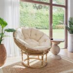 Armchair Baya Inart natural cane with cushion 91x65x81cm - Image 2