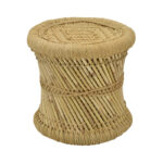 Stool Hole Inart 2 pieces set natural bamboo - Слика 2